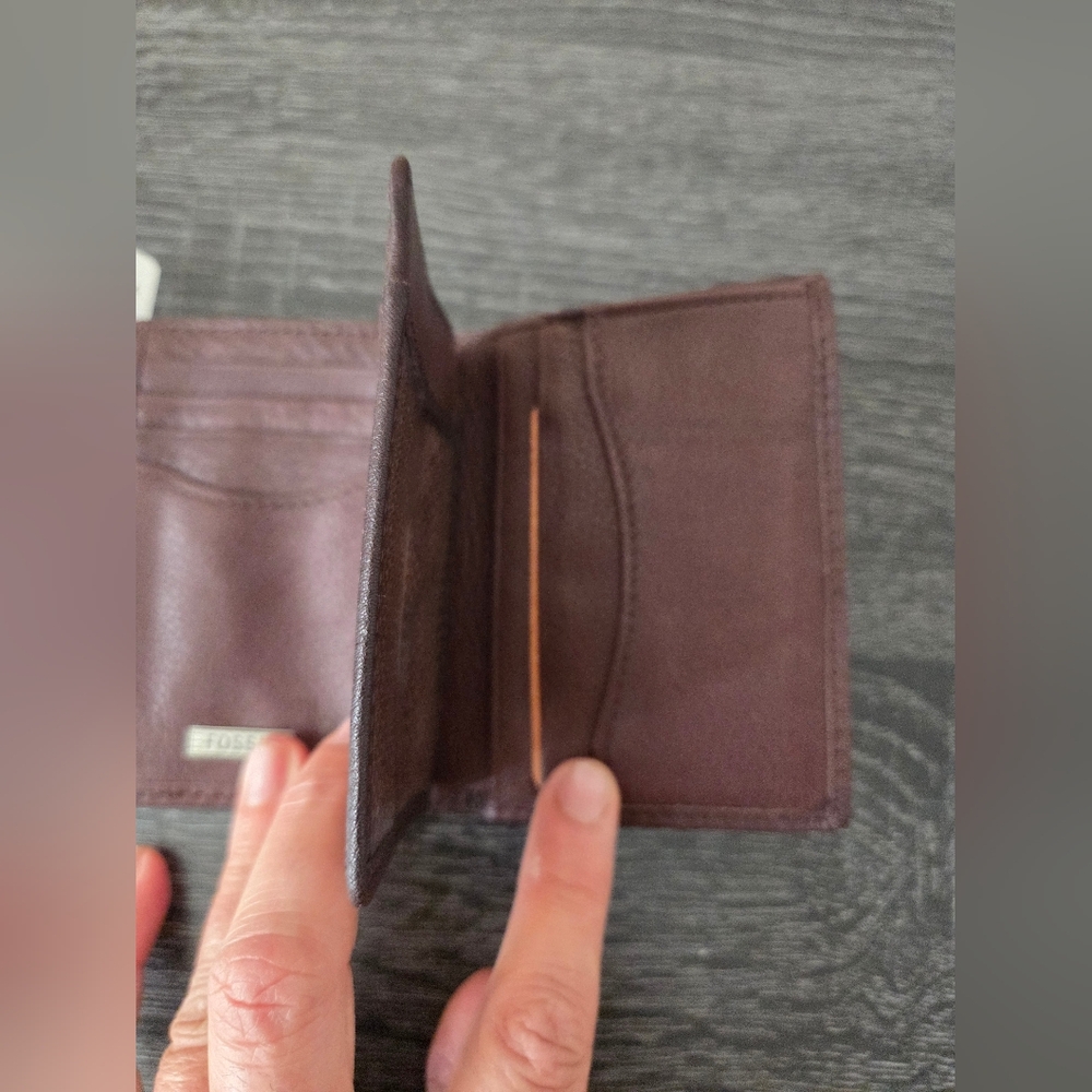 Men's Fossil Rich Brown Leather Wallet - Picture 5 of 8